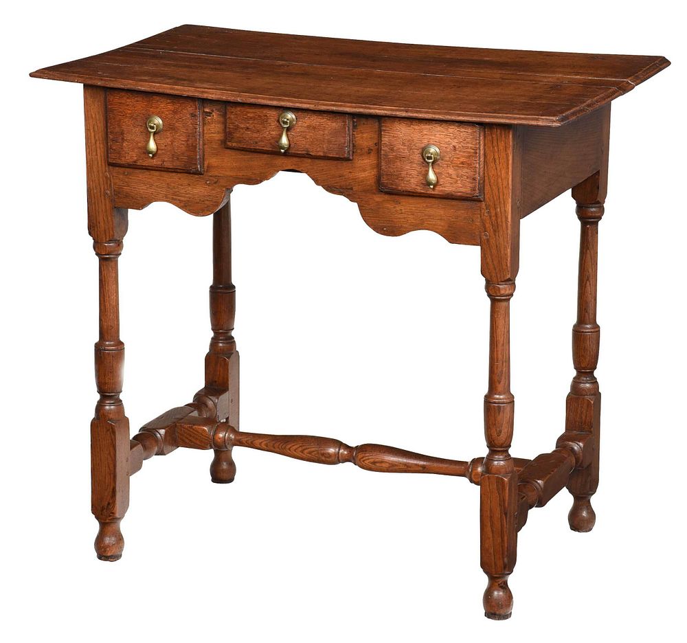 Appraisal: William and Mary Oak Dressing Table British possibly th century