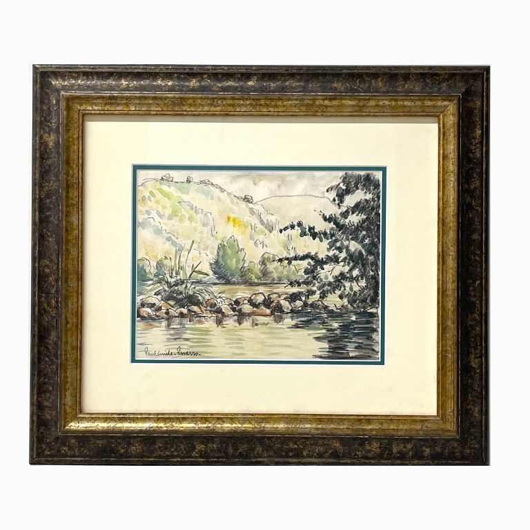 Appraisal: Attributed Paul- mile Pissarro French Attributed Charcoal on paper signed