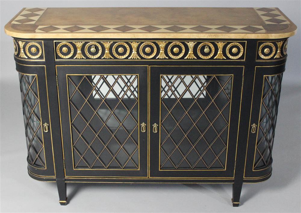 Appraisal: CONTEMPORARY MARIO BUATTA FOR JOHN WIDDICOMB FAUX PAINTED BLACK AND