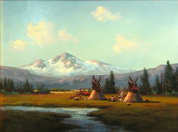 Appraisal: Heinie Hartwig American born Big Meadow camp signed 'Heinie Hartwig'