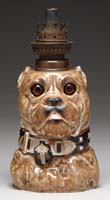 Appraisal: FIGURAL MINI LAMP Unlisted Bulldog with large dog collar done