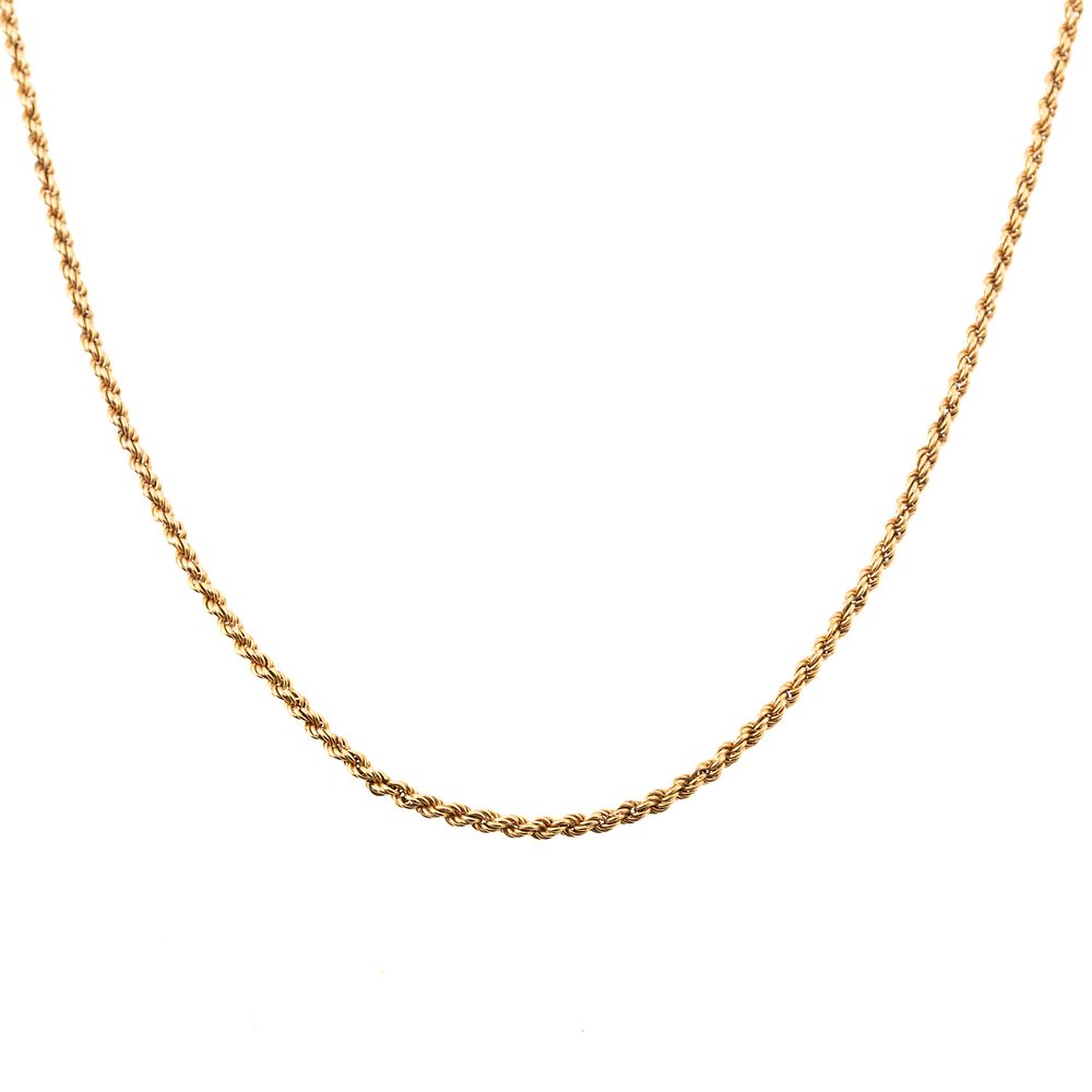 Appraisal: A Inch Twisted Rope Chain Necklace in K K yellow