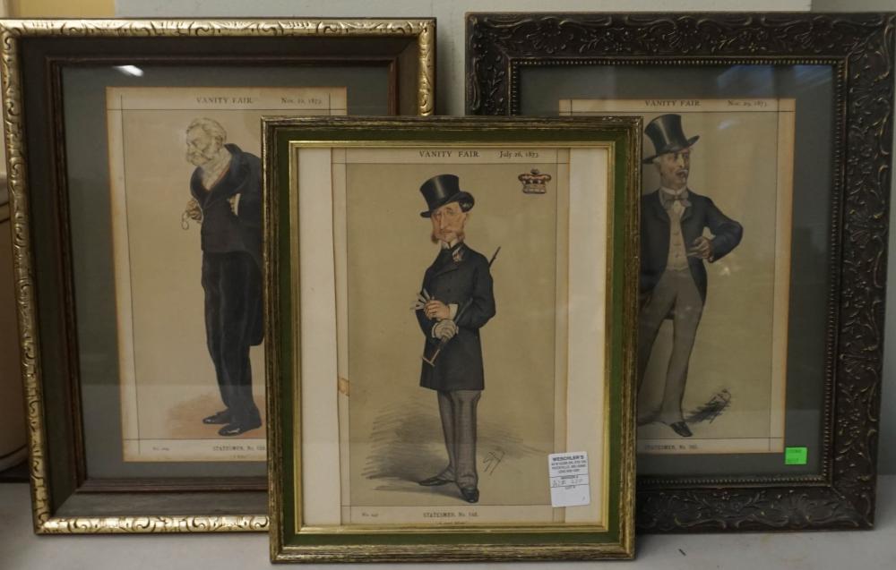 Appraisal: THREE VANITY FAIR PRINTS FRAME X IN X CM Three