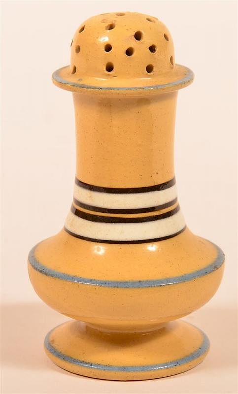 Appraisal: Yellowware Dome Top Pepper Pot Yellowware Dome Top Pepper Pot