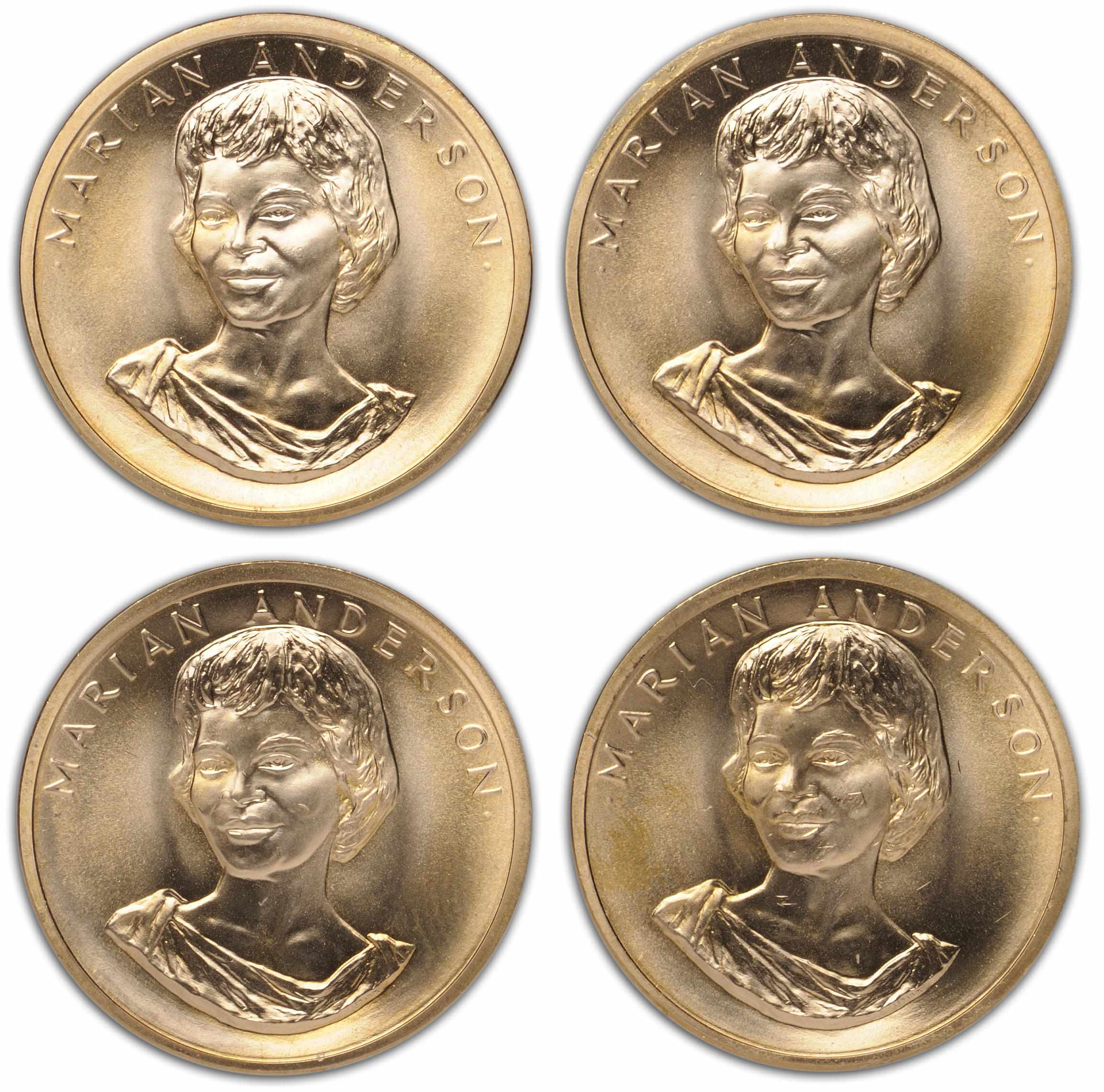 Appraisal: Marion Anderson Half Ounce American Arts Gold Medals All are