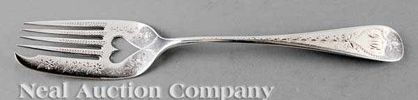 Appraisal: A Large Taylor Lawrie Coin Silver Serving Fork Philadelphia active