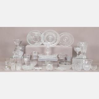 Appraisal: A Miscellaneous Collection of Cut Crystal and Pressed Glass Decorative