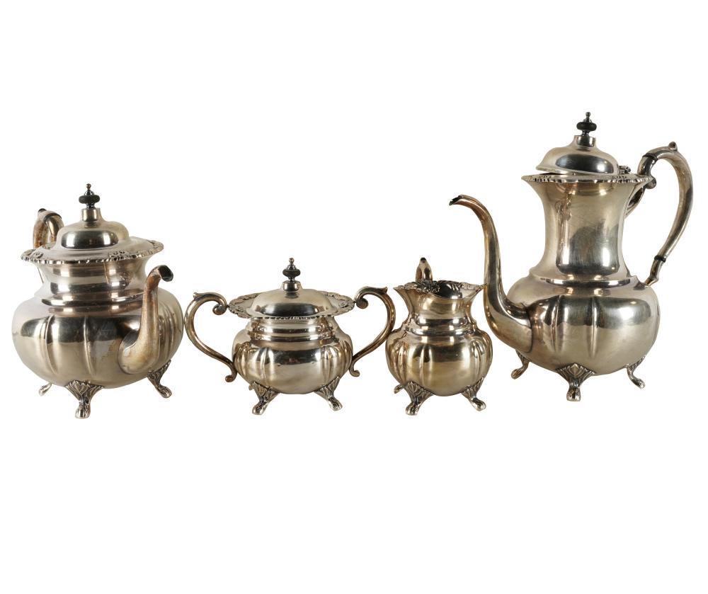 Appraisal: -STERLING FOUR-PIECE TEA SERVICEeach piece stamped Sterling no maker's mark