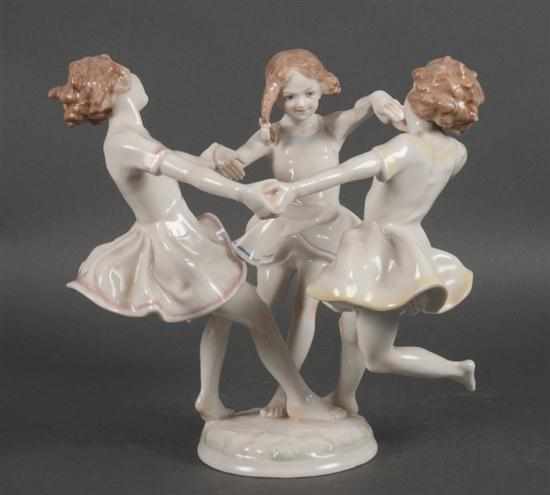 Appraisal: Hutschenreuther porcelain figural group designed by Karl Tutter - th