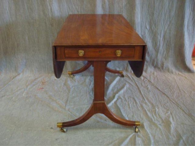 Appraisal: th Cent drawer Pembroke style desk From Riverdale NY estate