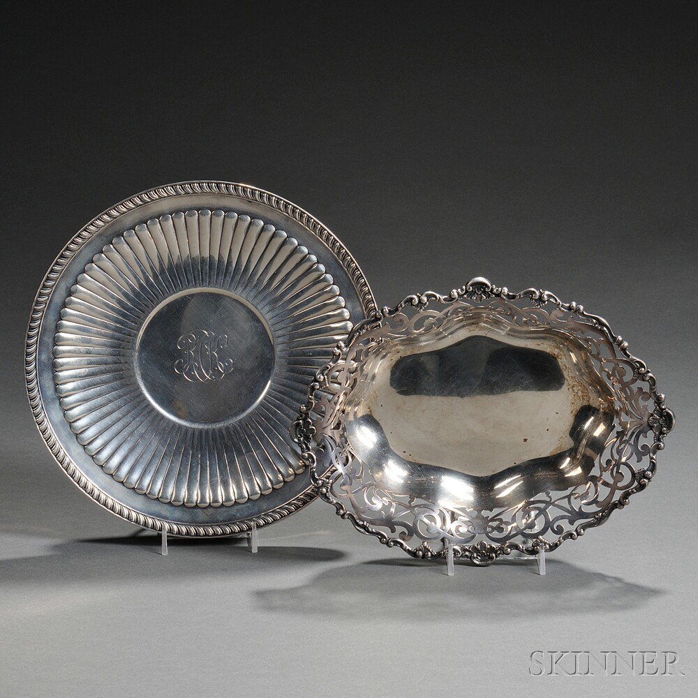 Appraisal: Two Pieces of American Sterling Silver Hollowware th century a