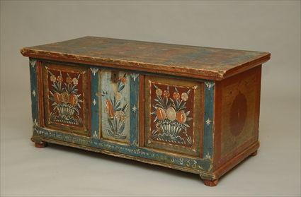 Appraisal: European Painted Blanket Chest