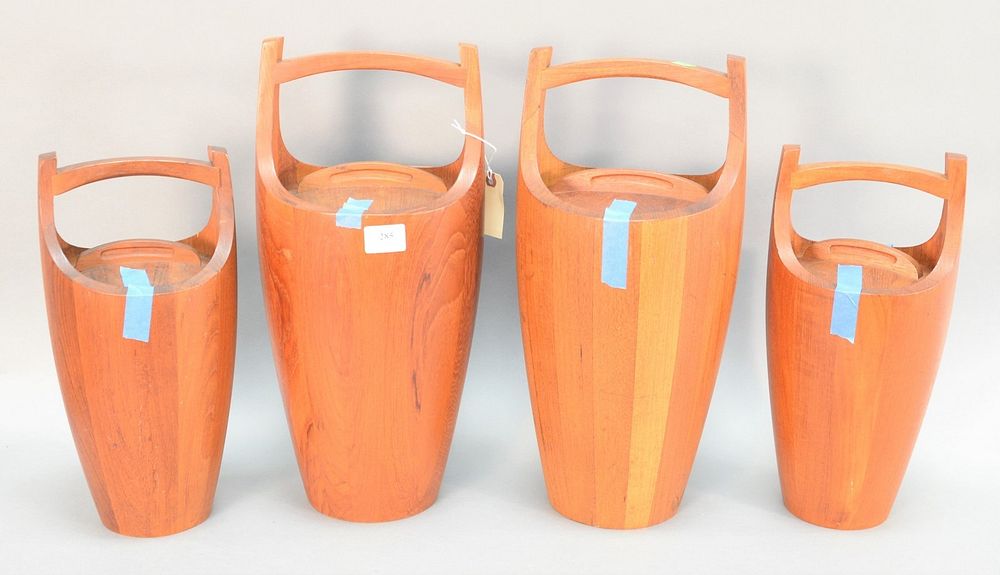 Appraisal: Group of four Dansk coolers teak wine or ice buckets