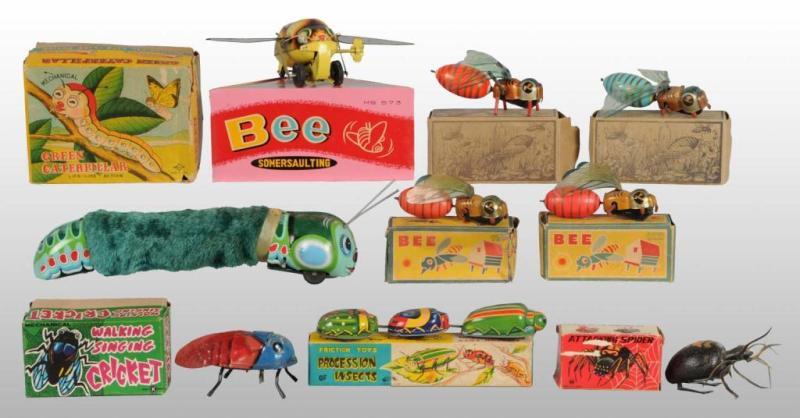 Appraisal: Lot of Insect Wind-Up Toys Description Japanese and German Working