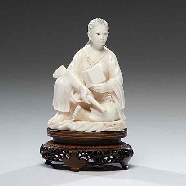 Appraisal: Chinese Carved Ivory Cultural Revolution Figure Chinese A carved and