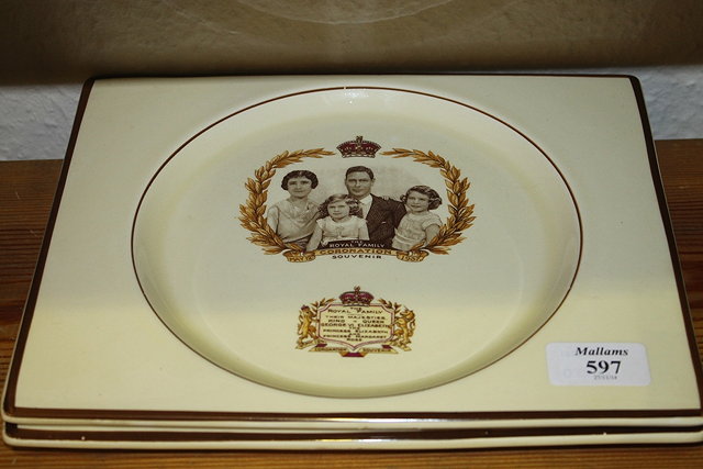 Appraisal: A PAIR OF KING GEORGE VI AND QUEEN ELIZABETH CORONATION