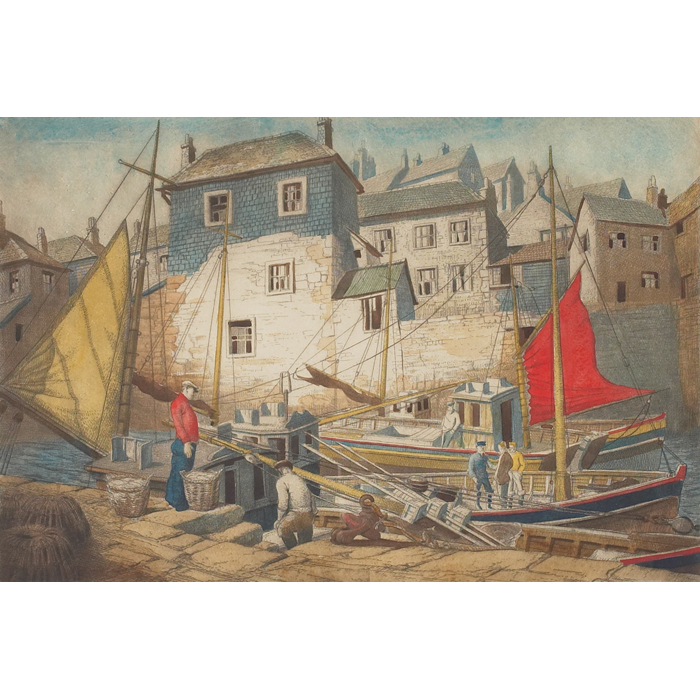 Appraisal: Edward Bouverie Hoyton British b ''Newlyn Harbor '' c color