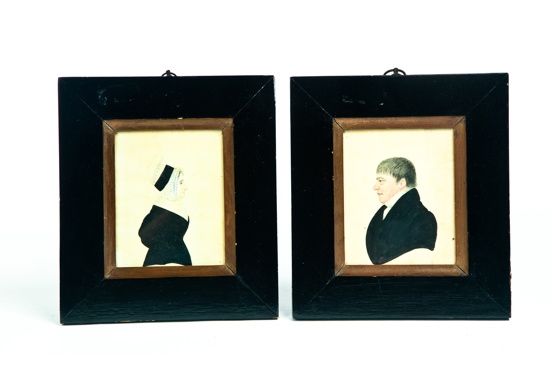 Appraisal: PAIR OF PORTRAITS IN THE MANNER OF JUSTUS DALEE AMERICAN