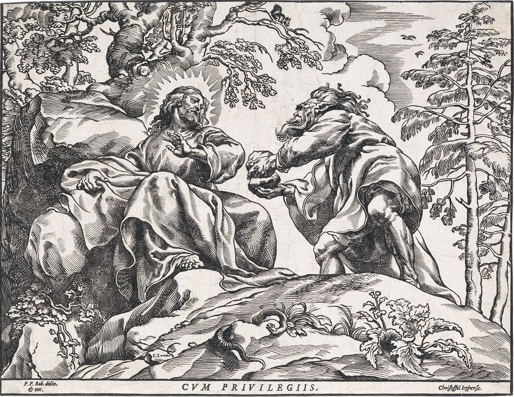 Appraisal: CHRISTOFFEL JEGHER after Rubens The Temptation of Christ by the