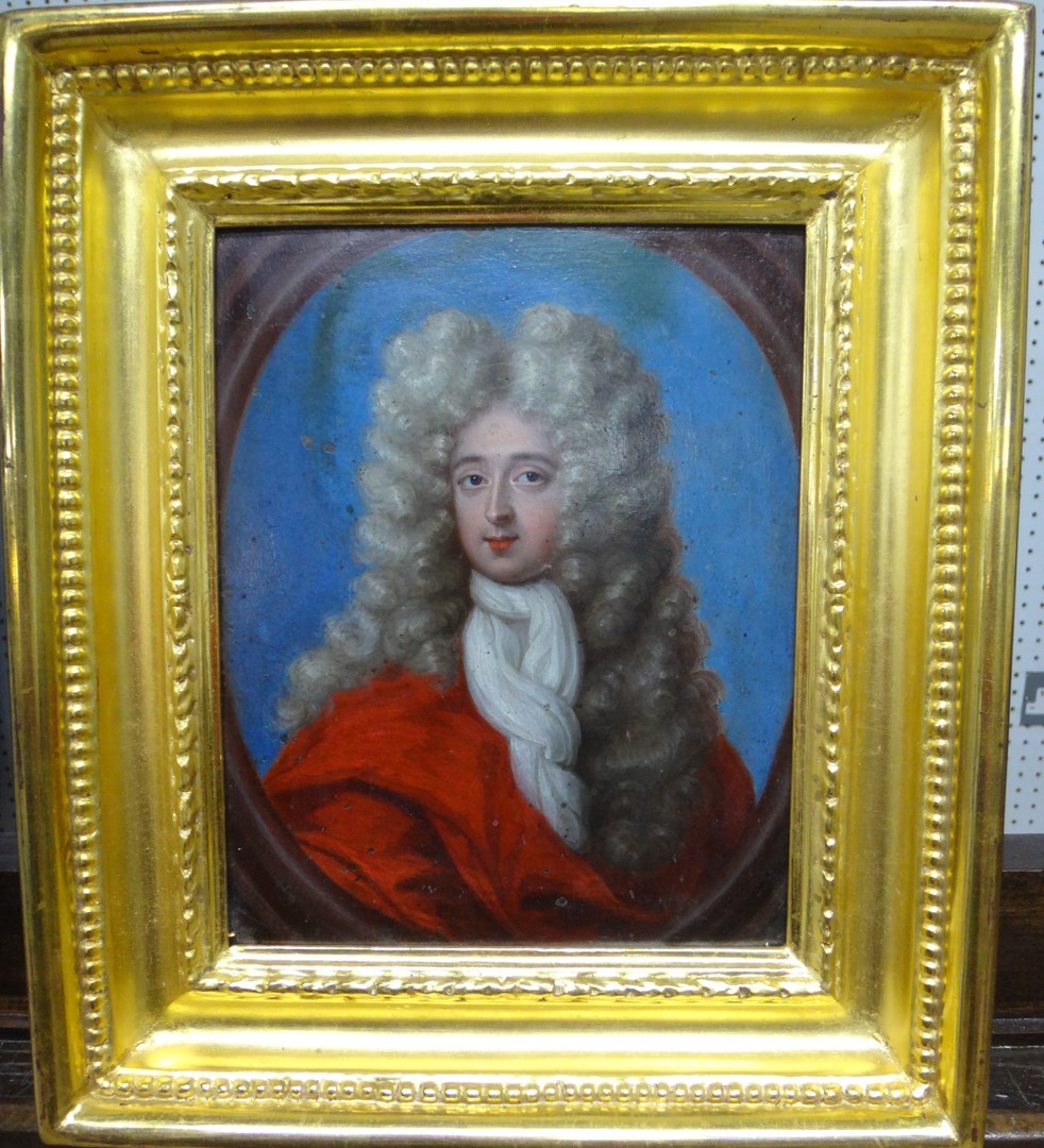 Appraisal: French School th century Portrait of a nobleman oil on