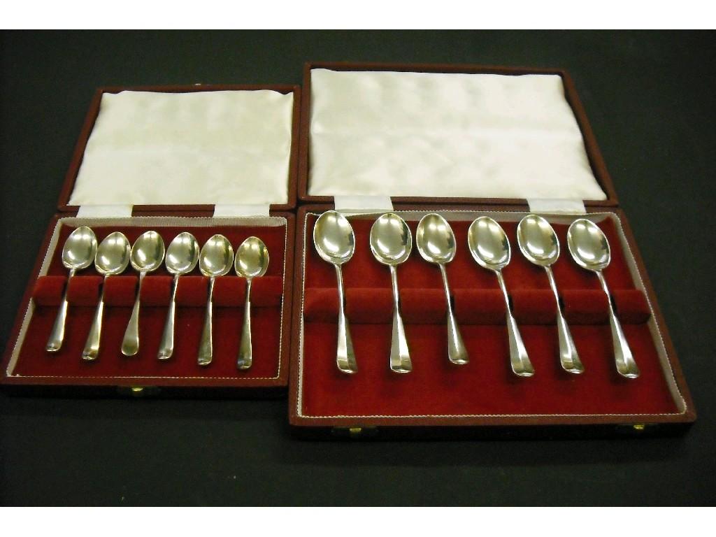 Appraisal: Two boxed sets of six Roberts Belk teaspoons Sheffield oz