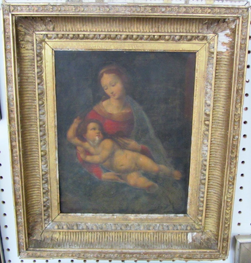 Appraisal: After Nicholas Mignard The Virgin and child oil on canvas