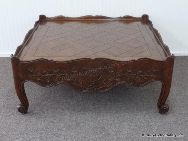 Appraisal: Vtg Baker Furniture French Parquet Coffee Table Made in the