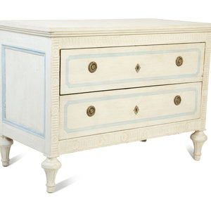 Appraisal: A Swedish Gustavian Style Painted Commode TH CENTURY Height x