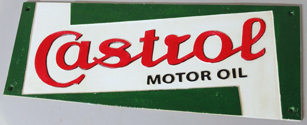 Appraisal: A modern metal Castrol motor oil advertising sign cm x