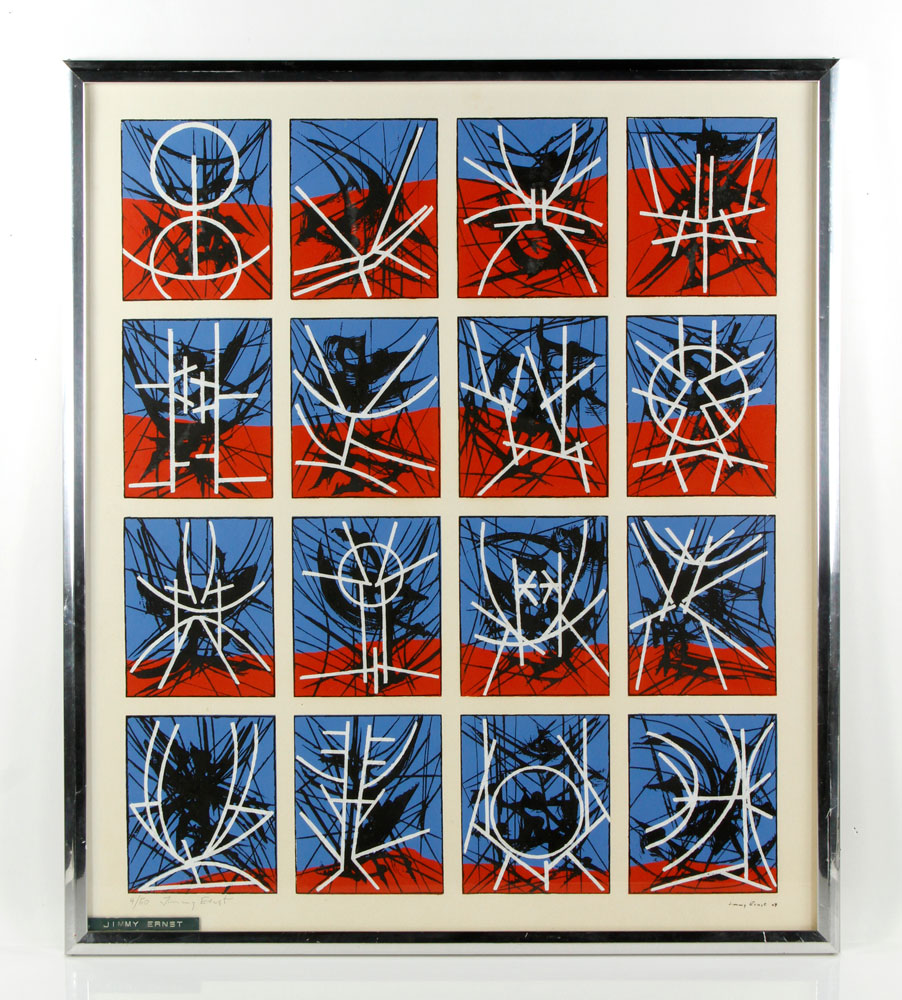 Appraisal: - Ernst Abstract Lithograph Jimmy Ernst - abstract color lithograph