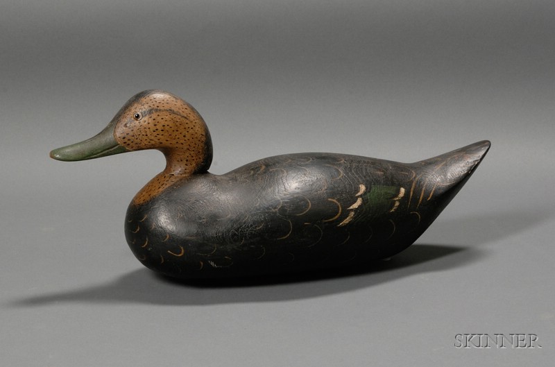 Appraisal: Mason Factory Challenge Grade Snakey Head Black Duck Decoy Detroit