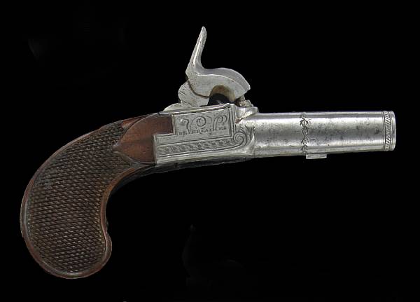 Appraisal: An inscribed French percussion conversion pocket pistol by Boutetlate th