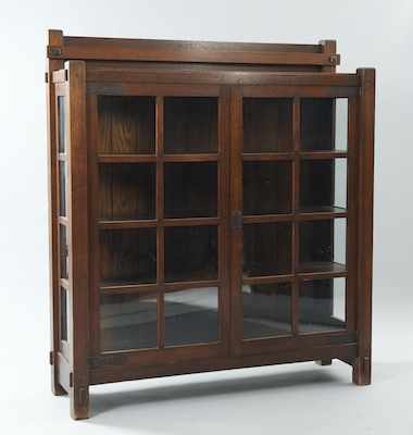 Appraisal: An Arts and Crafts Oak China Cabinet The case in