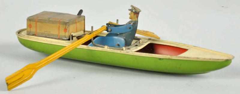 Appraisal: Tin Litho CKO Rowboat Wind-Up Toy Description German Working Very