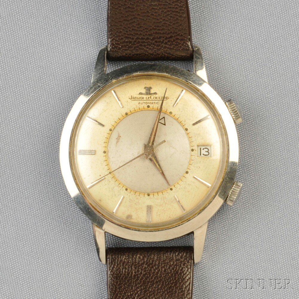 Appraisal: Stainless Steel Bumper Automatic Memovox Wristwatch Jaeger LeCoultre the two-tone