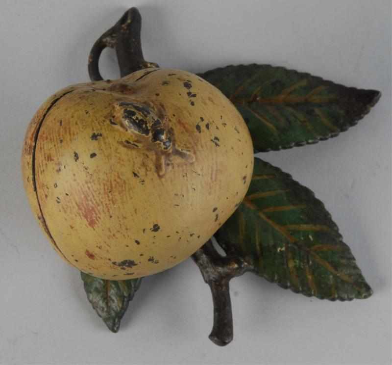 Appraisal: Cast Iron Apple Still Bank Description All original