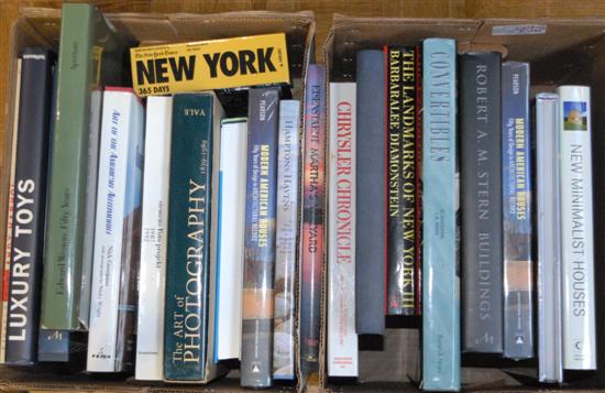 Appraisal: TWO BOX LOTS OF BOOKS Art architecture and automobobilia