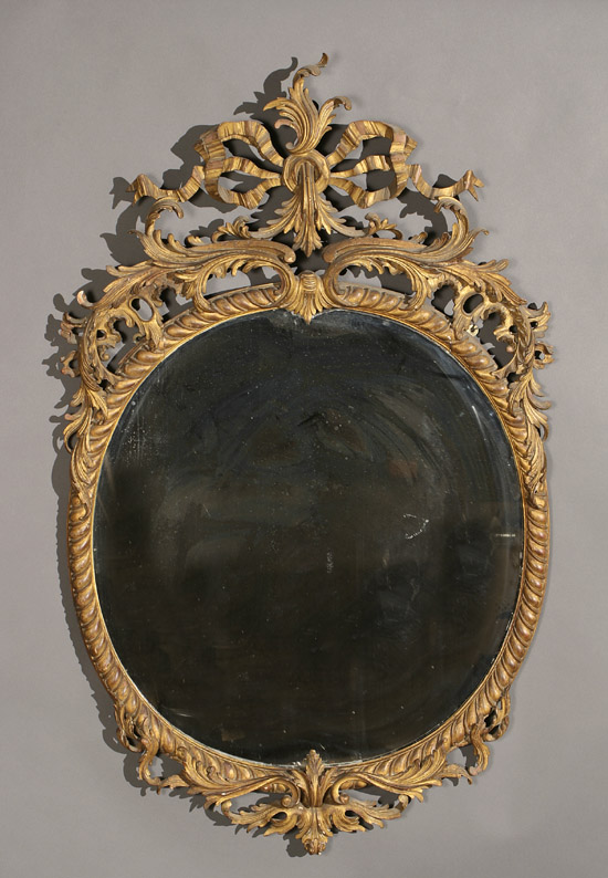 Appraisal: Pair of George III Style Giltwood Mirrors Late th Century