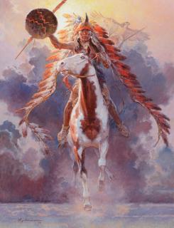 Appraisal: ROY ANDERSEN b The Vision of Thunder's Warbonnet ROY ANDERSEN