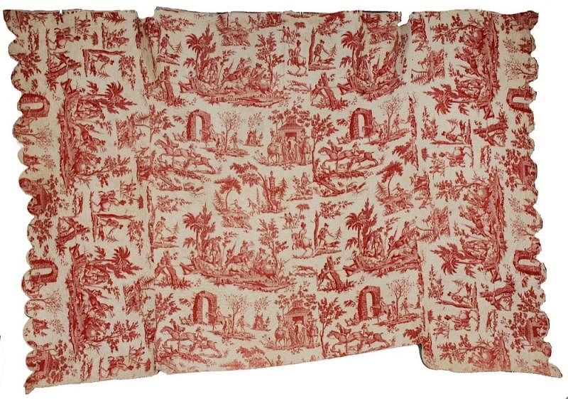 Appraisal: TWO FRENCH TOILE COVERLETS EARLY th C One for tester