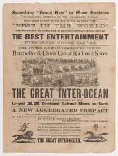 Appraisal: The Great Inter-Ocean Batcheller Doris' Railroad Show Courier Chicago ca