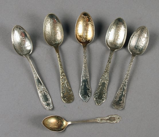 Appraisal: spoons - silver plate all of the USS Maine