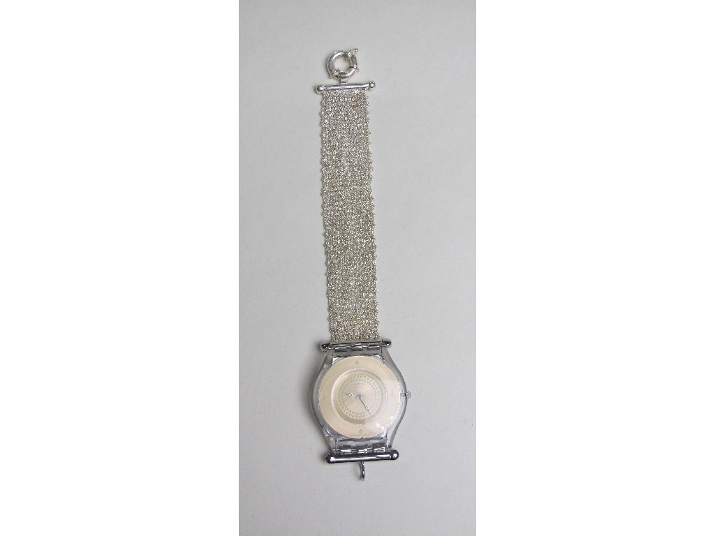 Appraisal: Swatch watch with silver bracelet retail price