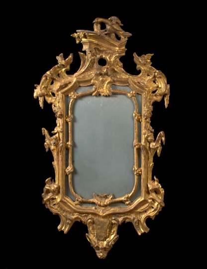 Appraisal: Italian Carved Giltwood Looking Glass fourth quarter th century and