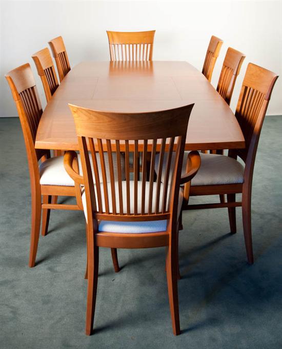 Appraisal: Sibau Cherry Dining Chairs made in Italy armchairs side chairs