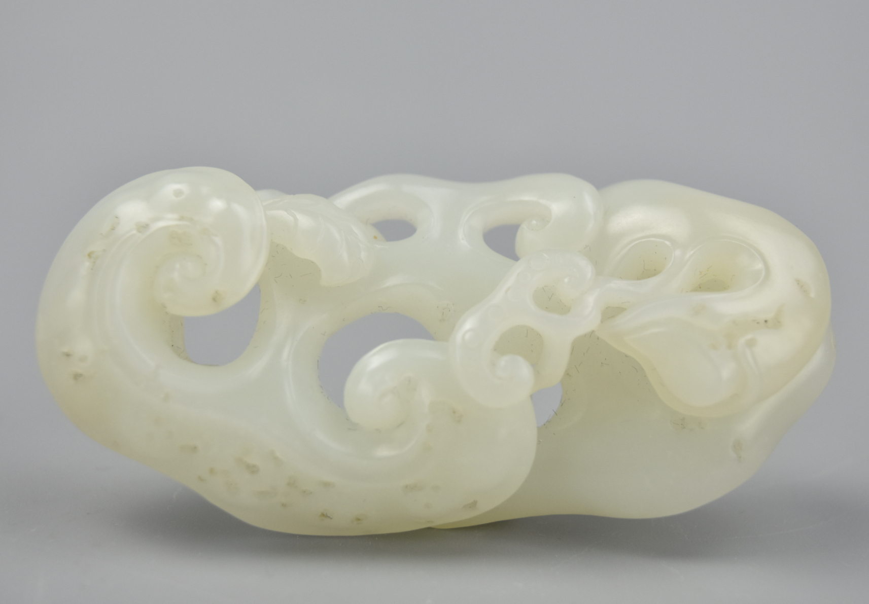 Appraisal: CHINESE WHITE JADE LINGZHI MUSHROOM QING D A small Chinese