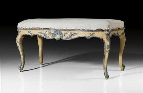 Appraisal: PAINTED BANQUETTE Louis XV probably Northern Italy th century Polychrome