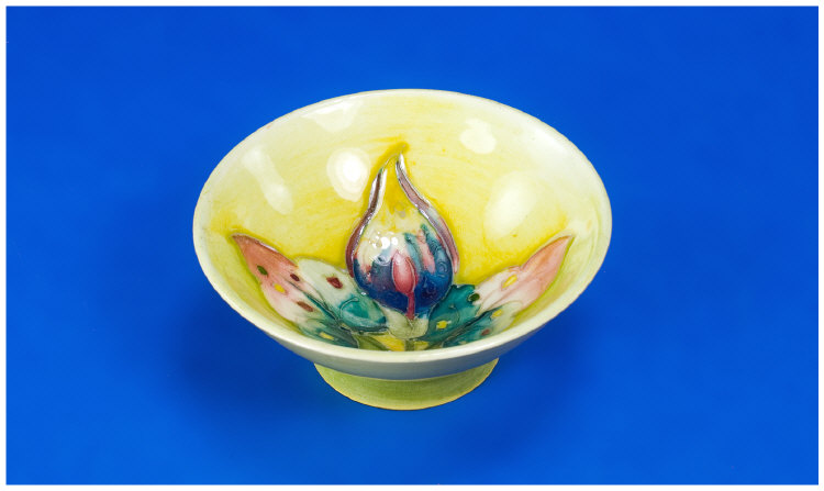 Appraisal: Moorcroft Small Bowl Pale Green to Yellow Footed Bowl in