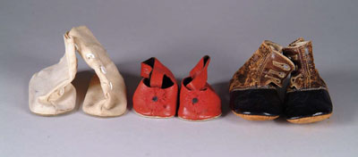 Appraisal: LARGE ASSORTMENT OF FRENCH GERMAN TODDLER COMPOSITION SHOES Included in