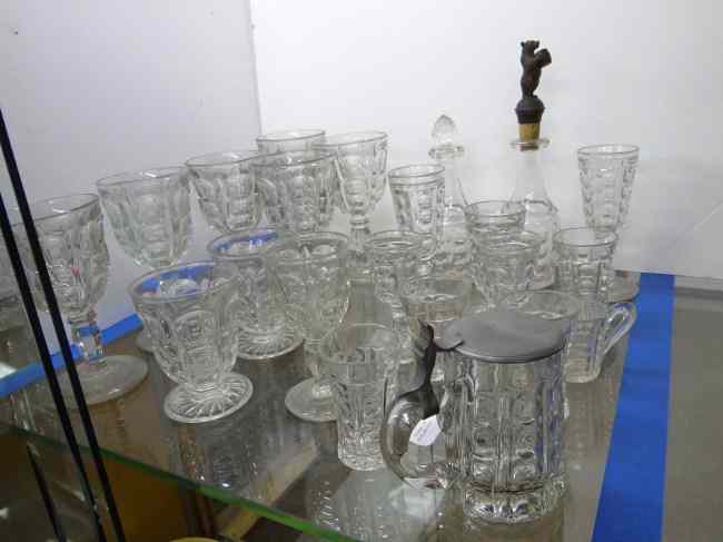 Appraisal: Lot over pcs early Pillar and misc pattern glass